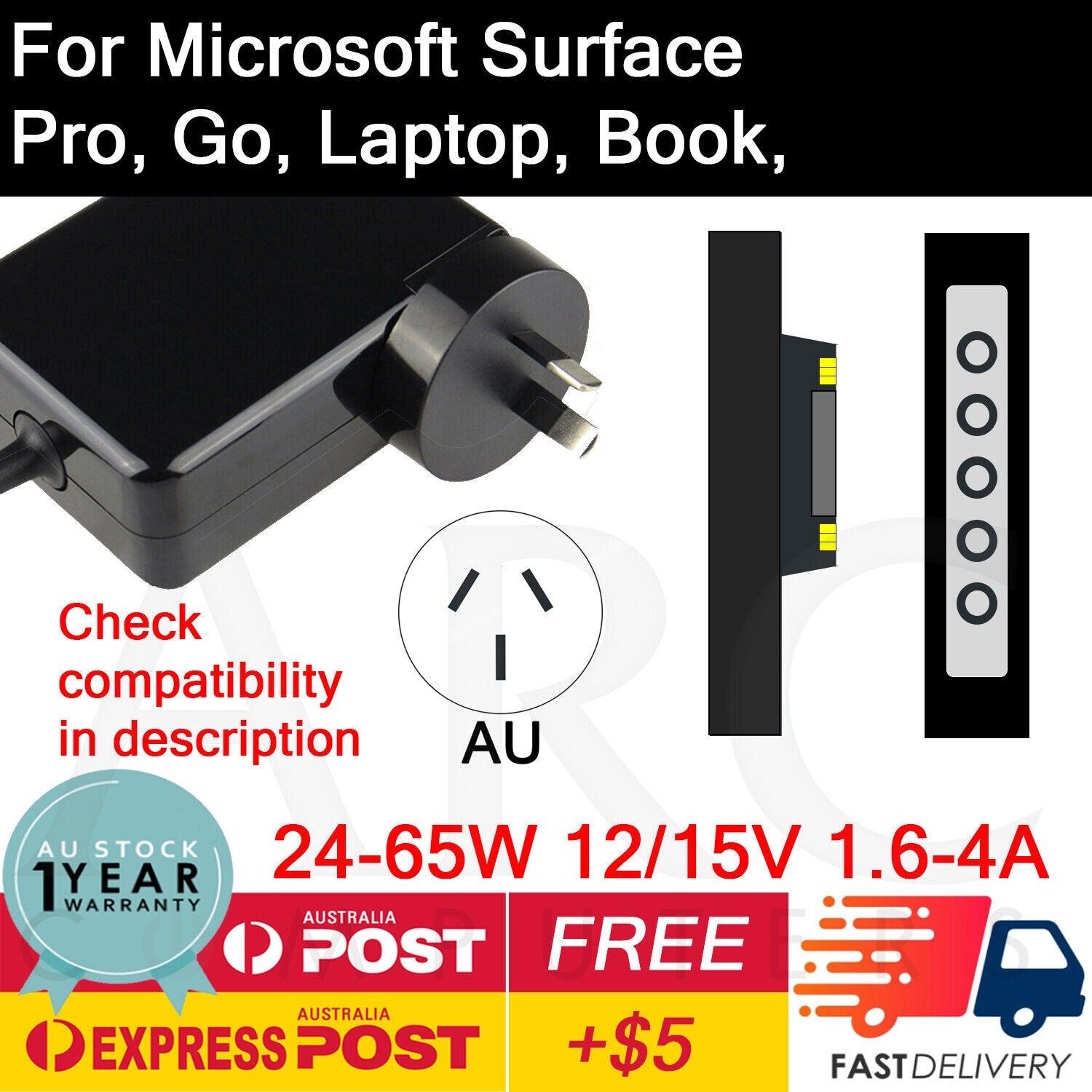 Microsoft Surface Pro 1 2 3 4 5 6 7 8 X/Book/RT/Go Tablet Laptop Charger Adapter - BESTA